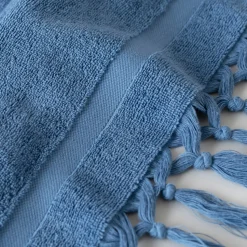 Flash Sale Serviette de toilette bouclette de coton Madeleine indigo Serviettes De Toilette