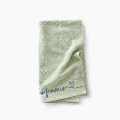Outlet Serviette de toilette bouclette de coton Simones eucalyptus Serviettes De Toilette
