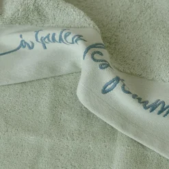 Outlet Serviette de toilette bouclette de coton Simones eucalyptus Serviettes De Toilette