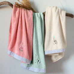 Discount Serviette de toilette coton biologique Festine rose sorbet Enfant Serviettes De Toilette