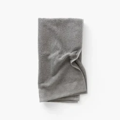 Cheap Serviette de toilette coton Titane gris étain Serviettes De Toilette