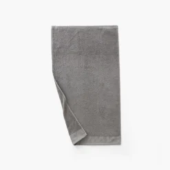 Cheap Serviette de toilette coton Titane gris étain Serviettes De Toilette