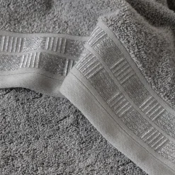 Cheap Serviette de toilette coton Titane gris étain Serviettes De Toilette