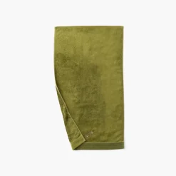 Shop Serviette de toilette coton et viscose de bambou Silvalys vert mousse Serviettes De Toilette