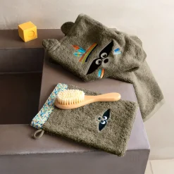 Fashion Serviette de toilette coton Playful kaki Enfant Serviettes De Toilette