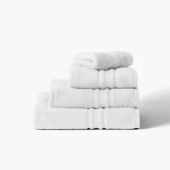 Store Serviette de toilette coton Lola II blanc Serviettes De Toilette