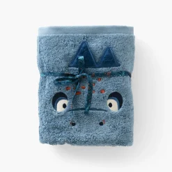 Outlet Serviette de toilette coton Happyful bleu céleste Enfant Serviettes De Toilette