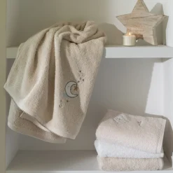 New Serviette de toilette coton bio Bienvenue naturel Enfant Nouveautés Bébénew