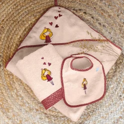 Outlet Serviette de toilette coton biologique Dessine blush Enfant Serviettes De Toilette