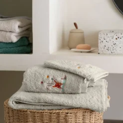 Sale Serviette de toilette coton Féeries ivoire Enfant Serviettes De Toilette