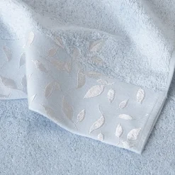 Outlet Serviette de toilette coton et viscose de bambou Equinoxe bleu givre Serviettes De Toilette