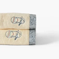 Shop Serviette de toilette coton bio Dandine paille Enfant Serviettes De Toilette