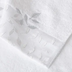 Store Serviette de toilette coton et viscose de bambou Equinoxe neige Serviettes De Toilette