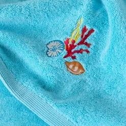 Cheap Serviette de toilette coton Récif lagon Serviettes De Toilette