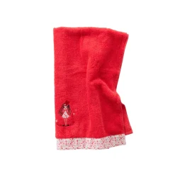 New Serviette de toilette coton bio Mes rêves rouge tendre Enfant Serviettes De Toilette
