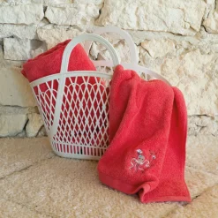 Shop Serviette de toilette coton Atlantis corail Enfant Serviettes De Toilette