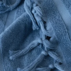 Cheap Serviette invité bouclette de coton Madeleine indigo Serviettes Invité