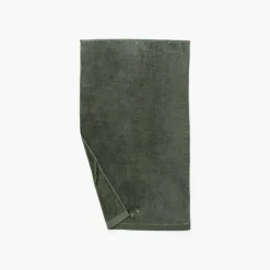 Outlet Serviette invité coton et viscose de bambou Silvalys vert forêt Serviettes Invité