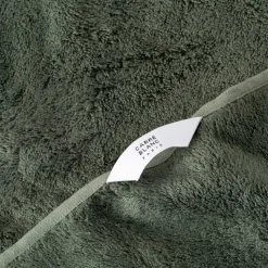 Outlet Serviette invité coton et viscose de bambou Silvalys vert forêt Serviettes Invité