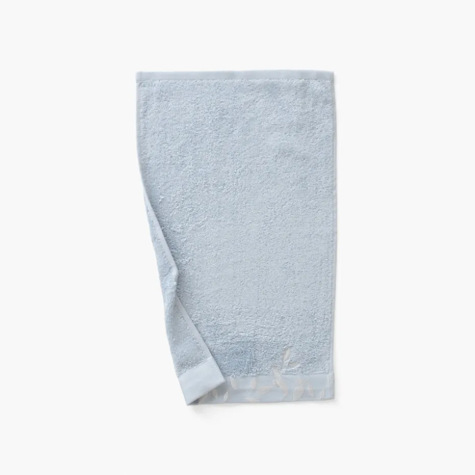 Online Serviette invité coton et viscose de bambou Equinoxe bleu givre Serviettes Invité