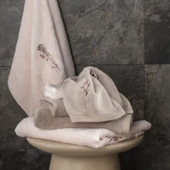 Hot Serviette invité coton et viscose de bambou Aura taupe Femme Coffrets Cadeaux|Serviettes Invité