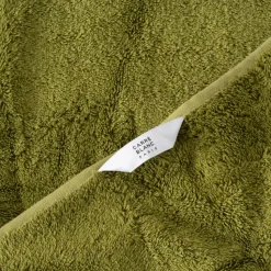 Outlet Serviette invité coton et viscose de bambou Silvalys vert mousse Serviettes Invité