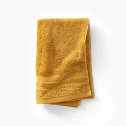 Sale Serviette invité coton Lola II miel Serviettes Invité