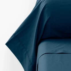 Shop Taie de traversin percale de coton Neo bleu prusse Taies De Traversin