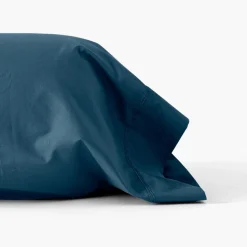 Shop Taie de traversin percale de coton Neo bleu prusse Taies De Traversin