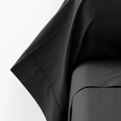 New Taie de traversin percale de coton Neo anthracite Taies De Traversin