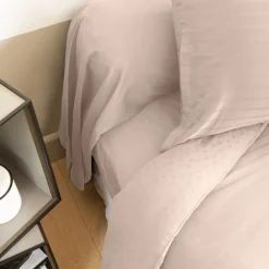 Hot Taie de traversin satin de coton unie Prestige nacre Taies De Traversin