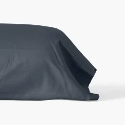 Best Taie de traversin satin de coton unie Prestige bleu nuit Taies De Traversin