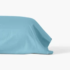 Hot Taie de traversin satin de coton unie Prestige glacier Taies De Traversin