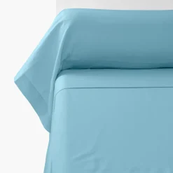 Hot Taie de traversin satin de coton unie Prestige glacier Taies De Traversin