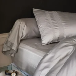 Fashion Taie de traversin satin de coton Titane Taies De Traversin