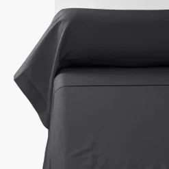 Outlet Taie de traversin satin de coton unie Prestige noir Taies De Traversin