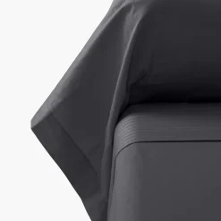 Outlet Taie de traversin satin de coton unie Prestige noir Taies De Traversin