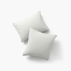 Fashion Taie d'oreiller carrée en pur coton lavé biologique Souffle nuage Taies D’oreiller