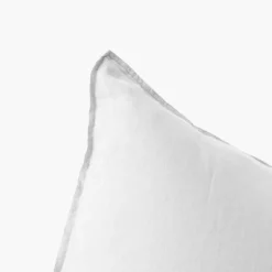 Best Sale Taie d'oreiller carrée lin et coton lavé Songe blanc Taies D’oreiller