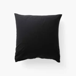 Shop Taie d'oreiller carrée lin et coton lavé Songe charbon carreaux Taies D’oreiller