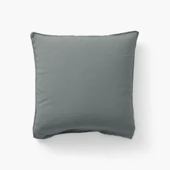 Outlet Taie d'oreiller carrée lin lavé Songe kaki cendré Taies D’oreiller