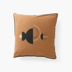 Cheap Taie d'oreiller carrée lin et coton lavé Eclipse Taies D’oreiller