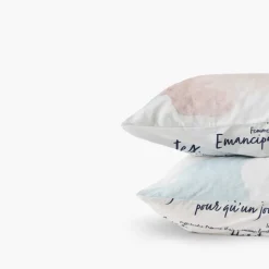 New Taie d'oreiller carrée percale de coton Simones Taies D’oreiller