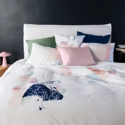 New Taie d'oreiller carrée percale de coton Simones Taies D’oreiller