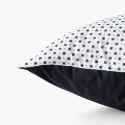 Flash Sale Taie d'oreiller carrée percale de coton Neo anthracite géométrique Taies D’oreiller