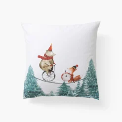 Store Taie d'oreiller carrée pur coton Féeries Enfant Linge De Litbio|Taies D'oreiller