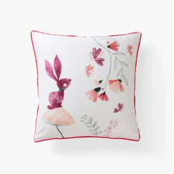 Sale Taie d'oreiller carrée pur coton bio Mes Rêves Enfant Linge De Litbio|Taies D'oreiller