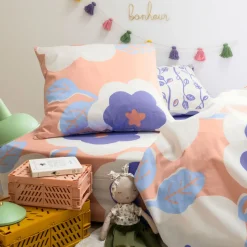 Flash Sale Taie d'oreiller carrée réversible pur coton Twiggypop Taies D’oreiller