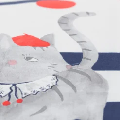 Discount Taie d'oreiller carrée réversible coton biologique Ptitchic chat Enfant Linge De Litbio|Taies D'oreiller