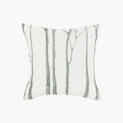 Best Taie d'oreiller carrée réversible percale de coton lavée biologique Monarbre Taies D’oreiller